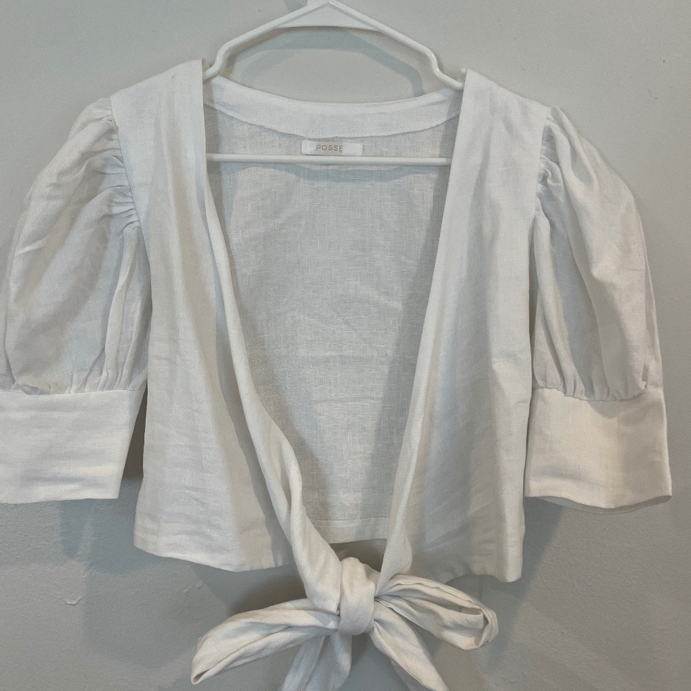 Posse August Top - White Linen